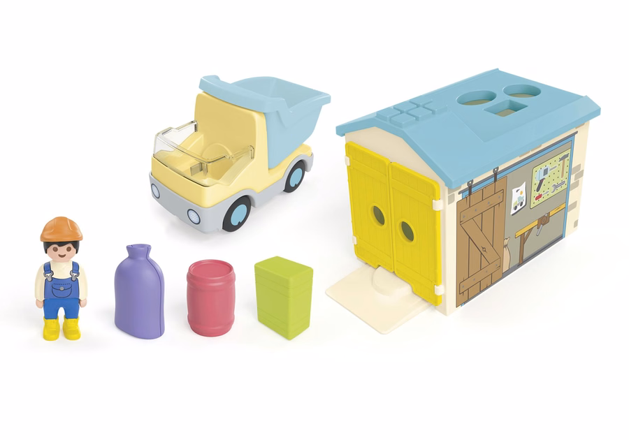 JUNIOR: Camion de construcții cu garaj