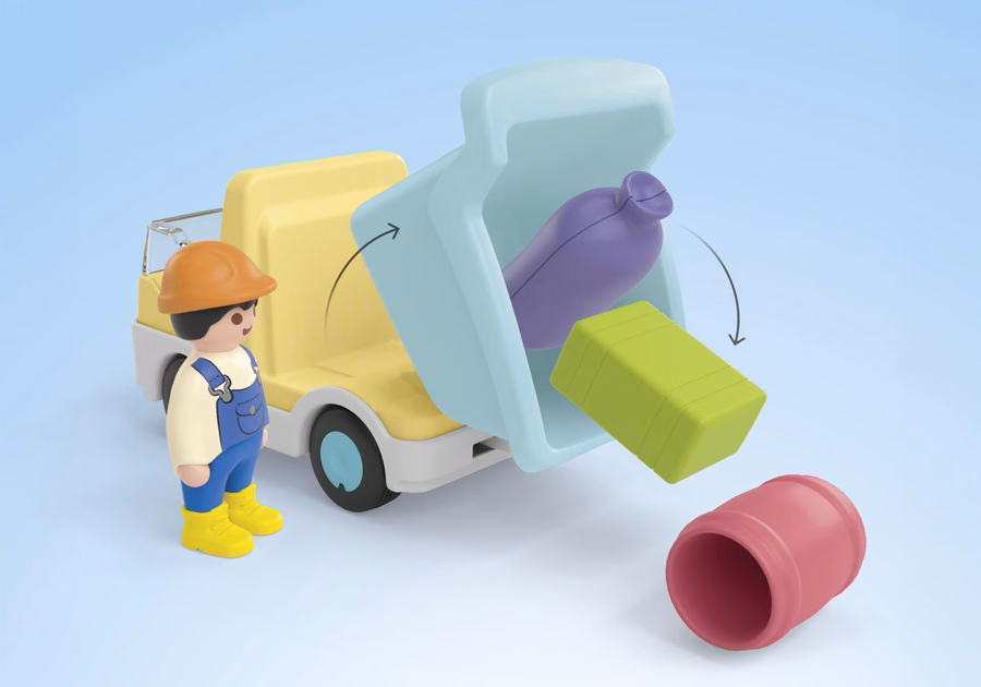 JUNIOR: Camion de construcții cu garaj