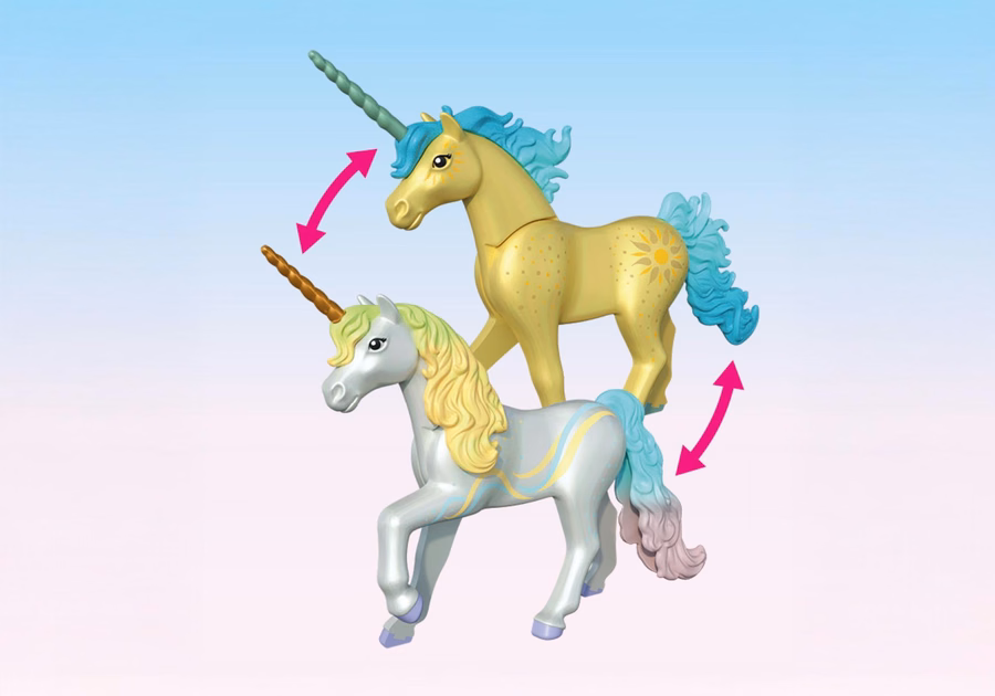 Unicorn de colecție: Floare curcubeu cu zână