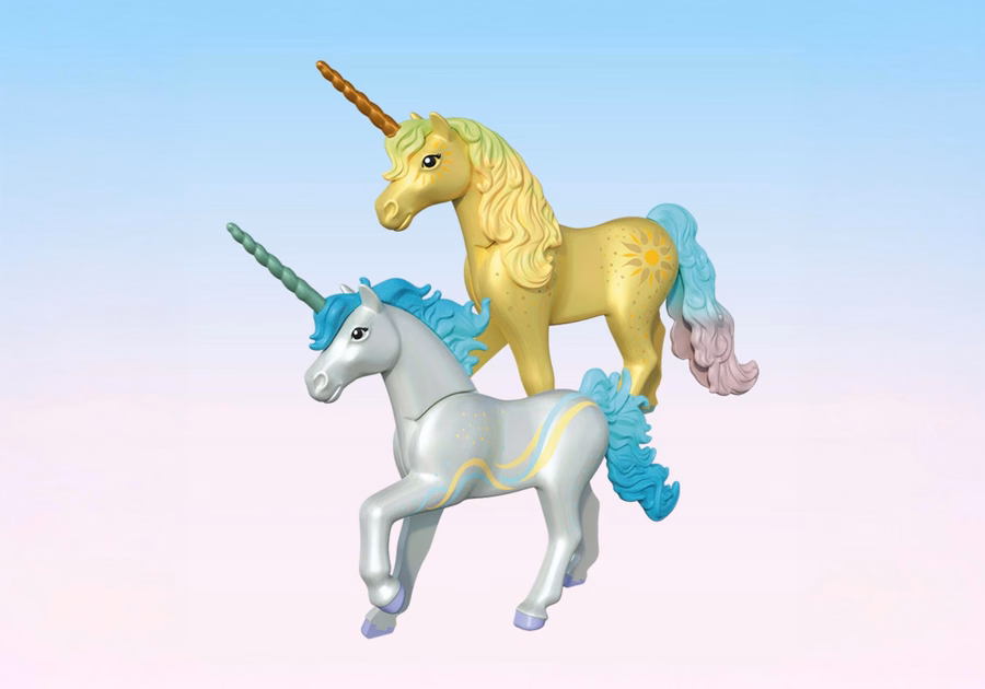 Unicorn de colecție: Floare curcubeu cu zână
