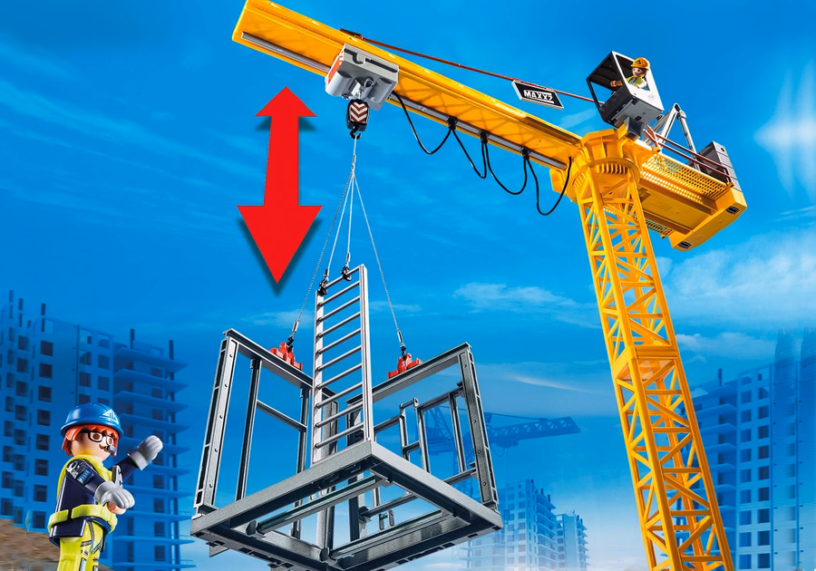 Macara RC cu secțiune de construcție