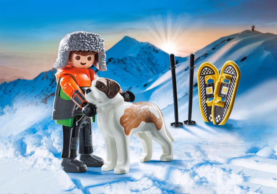 Excursionist cu Saint Bernard