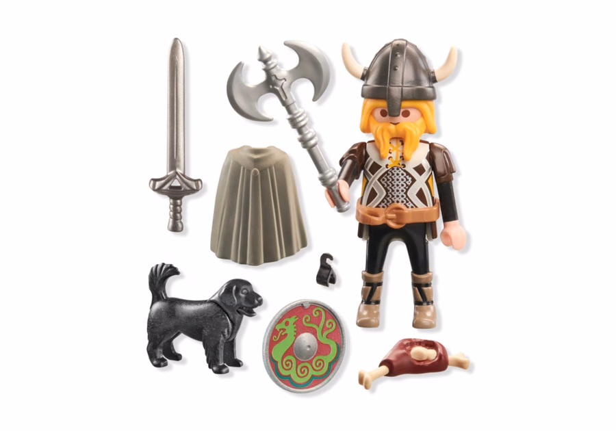 Viking cu câine de pază